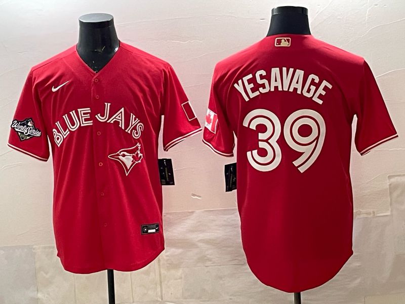 Men 2025 Toronto Blue Jays #39 Yesavage Red Game Nike MLB Jersey style 02->toronto blue jays->MLB Jersey
